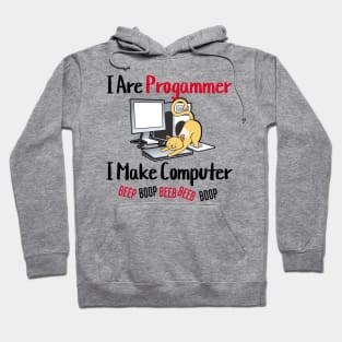 I Are Programmer Beep Boop Cute Programmer Cat Hoodie